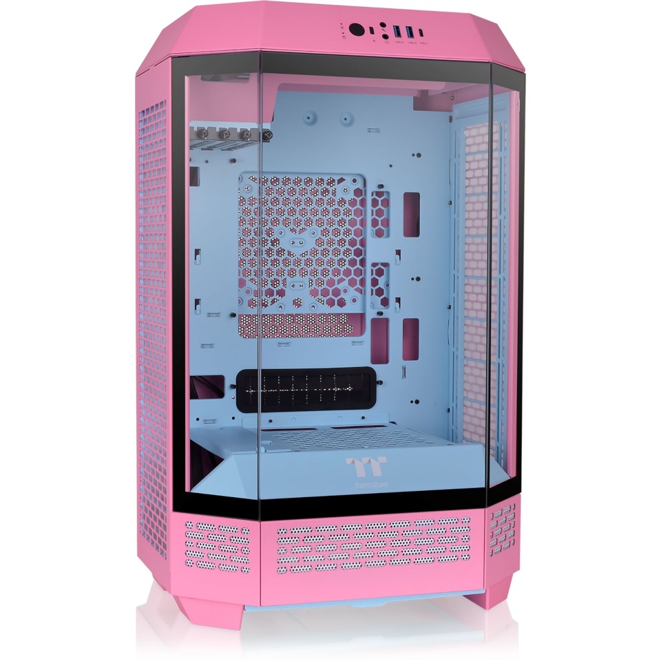 Thermaltake korpus The Tower 300 Bubble Pink (pink, Tempered Glass)