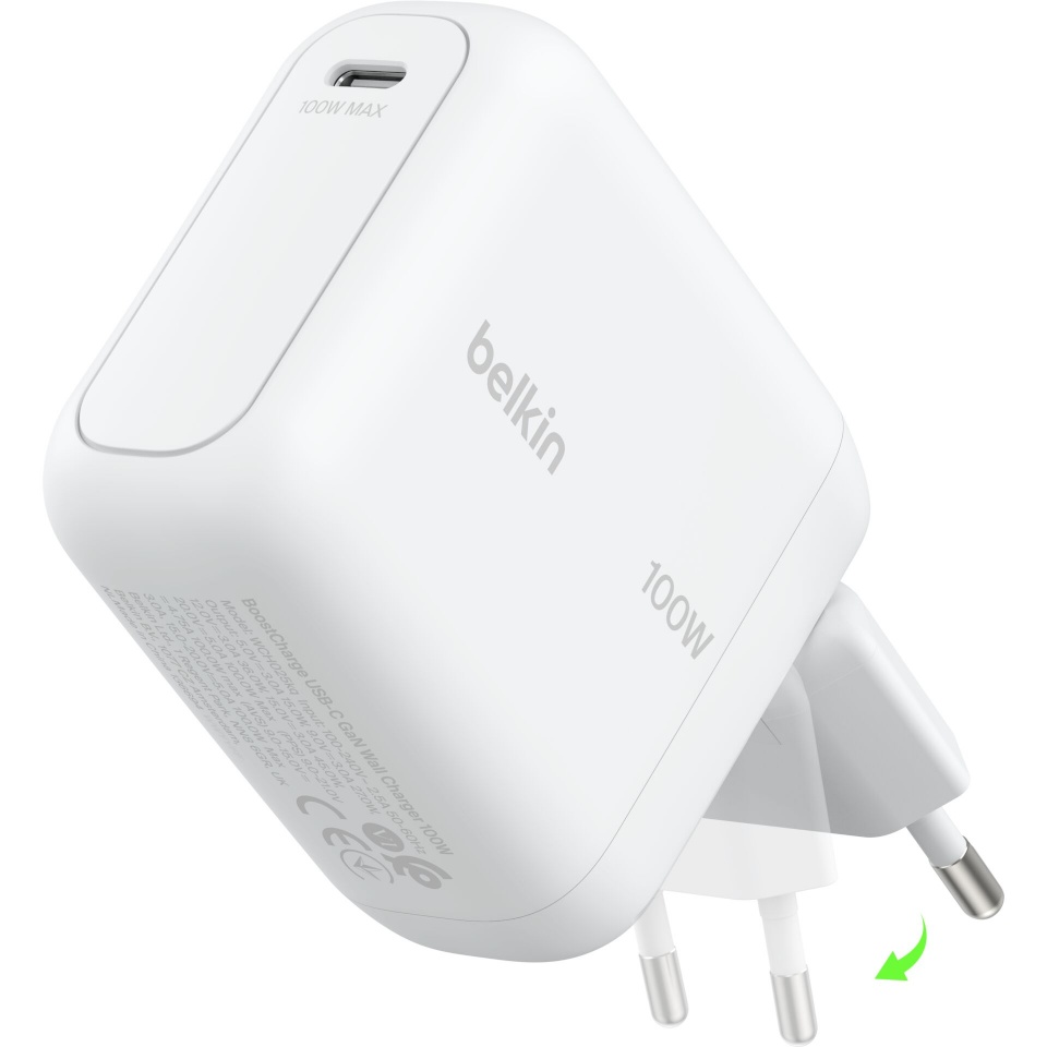 Belkin laadija BOOSTCharge 100W USB-C GAN einkl.Stecker ws. WCH025kqWH