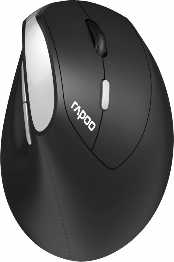 Rapoo juhtmevaba vertikaalne hiir EV250 Wireless Ergonomic Optical Mouse, must
