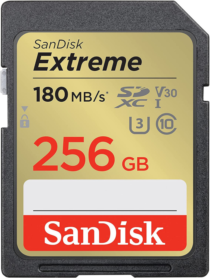Sandisk mälukaart SDXC 256GB Extreme 180/130 MB/s UHS-I C10 U3 V30