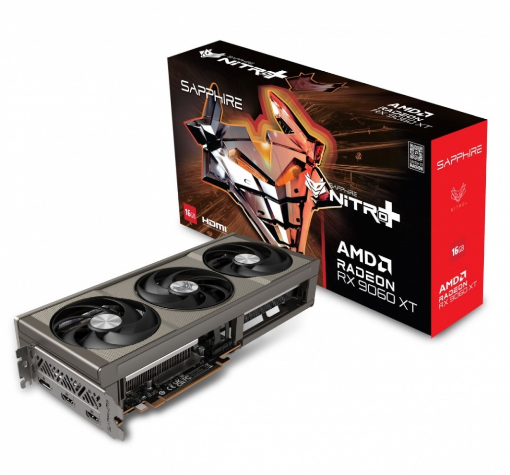 Sapphire videokaart Radeon RX9060XT Nitro+ GAMING OC 16GBGDDR6 HDMI DP