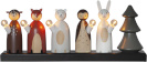 Star Trading küünlajalg Forest Friends Animal Candle Holder, must