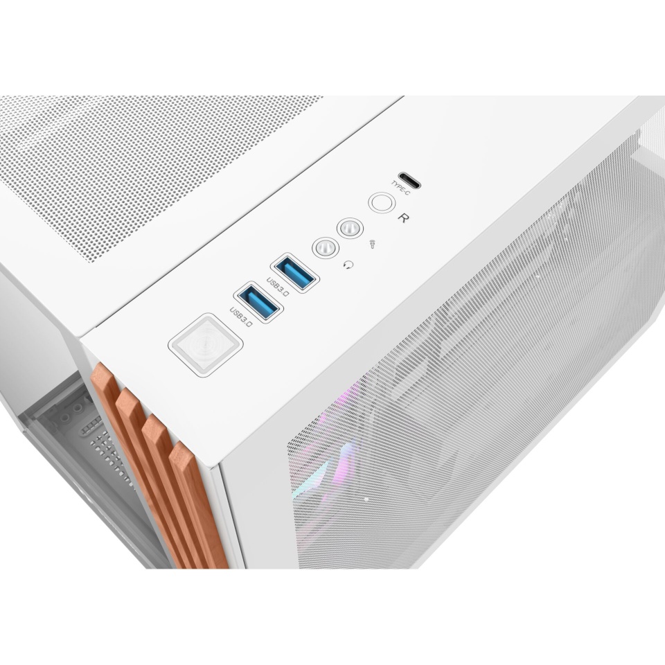 Thermaltake korpus View 380 WS Midi Tower "ARGB Snow" valge