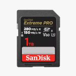 SanDisk 1 TB SDXC Extreme PRO 150MB/s V60 UHS-II Class10 R280-/W Speicherkarte