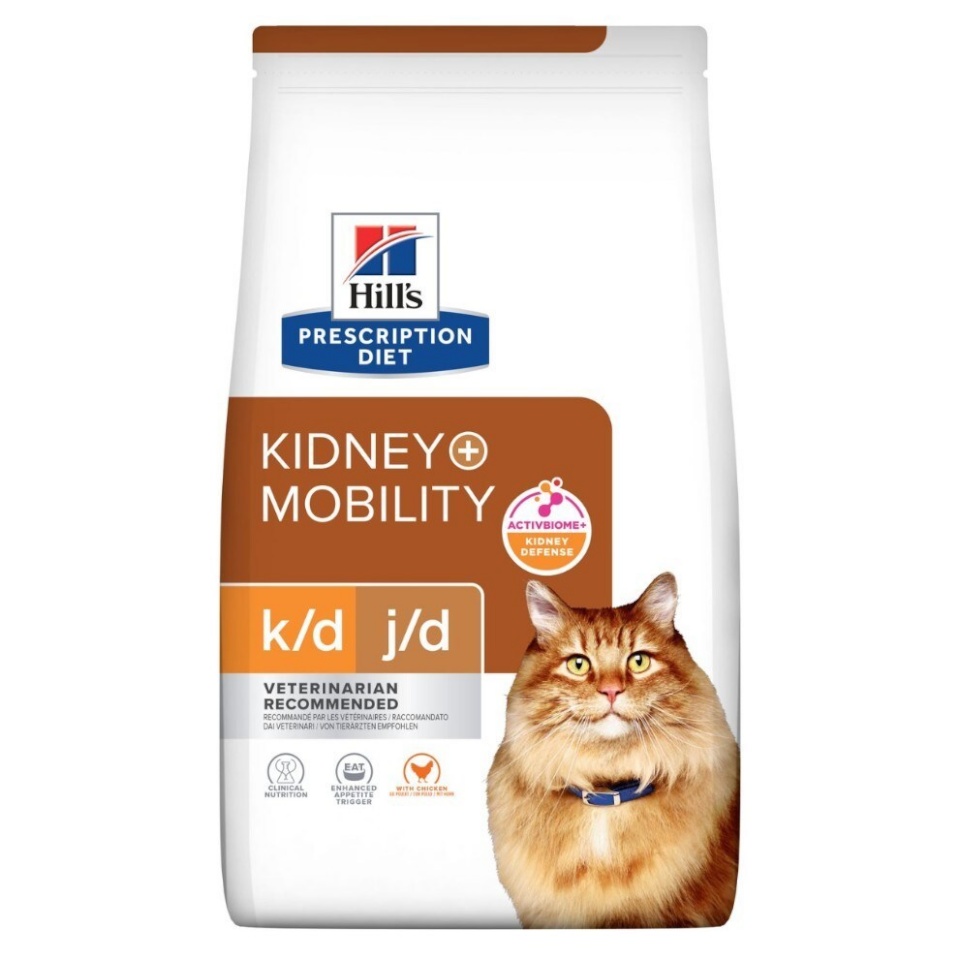 Hill's kuivtoit kassile PD K/D Kidney + Mobility Chicken, 3kg