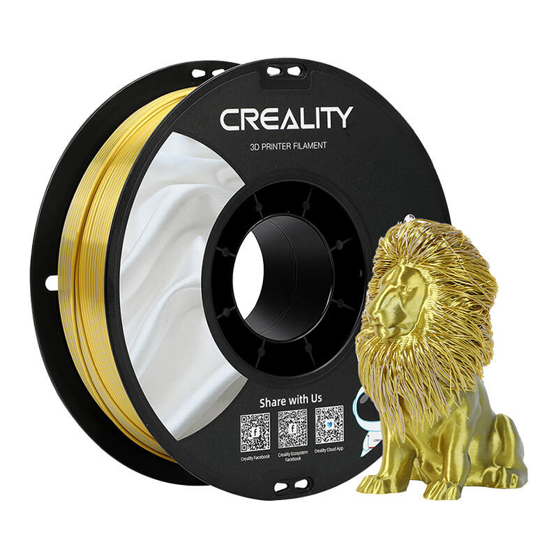 Creality 3D-printeri niit CR-Silk PLA Filament (kuldne-hõbedane)