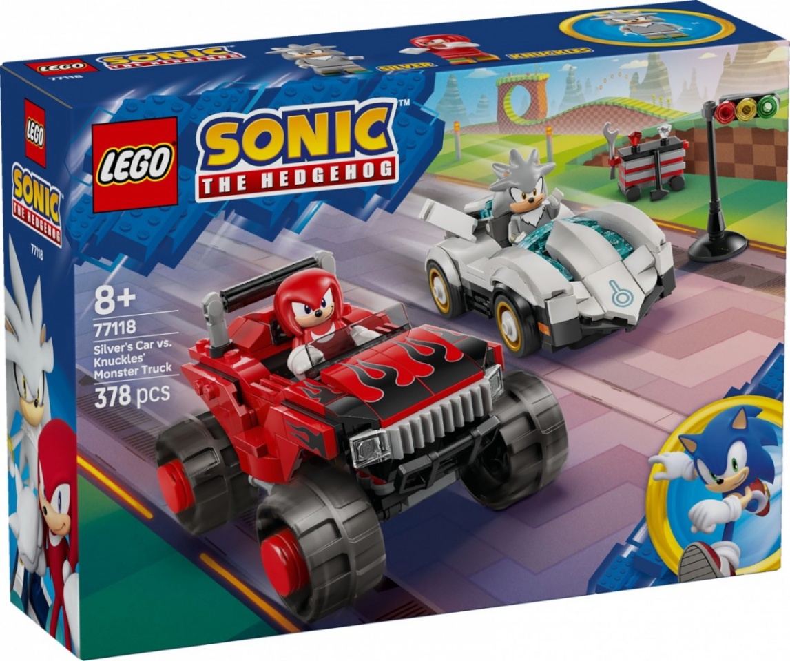 Lego klotsid Blocks Sonic 77118 Silvers Car vs. Knuckles Monster Truck
