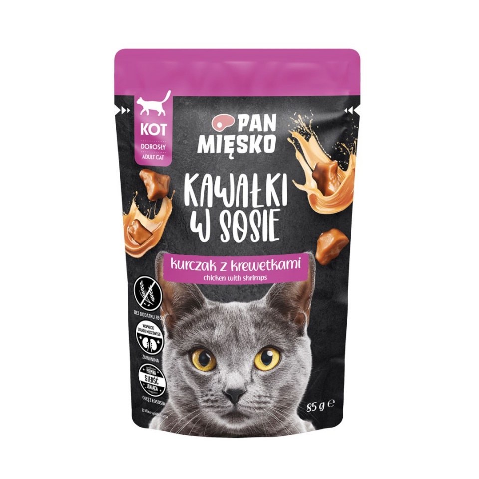 Pan Mięsko kassitoit Pieces in Sauce Chicken with Shrimps, 85g