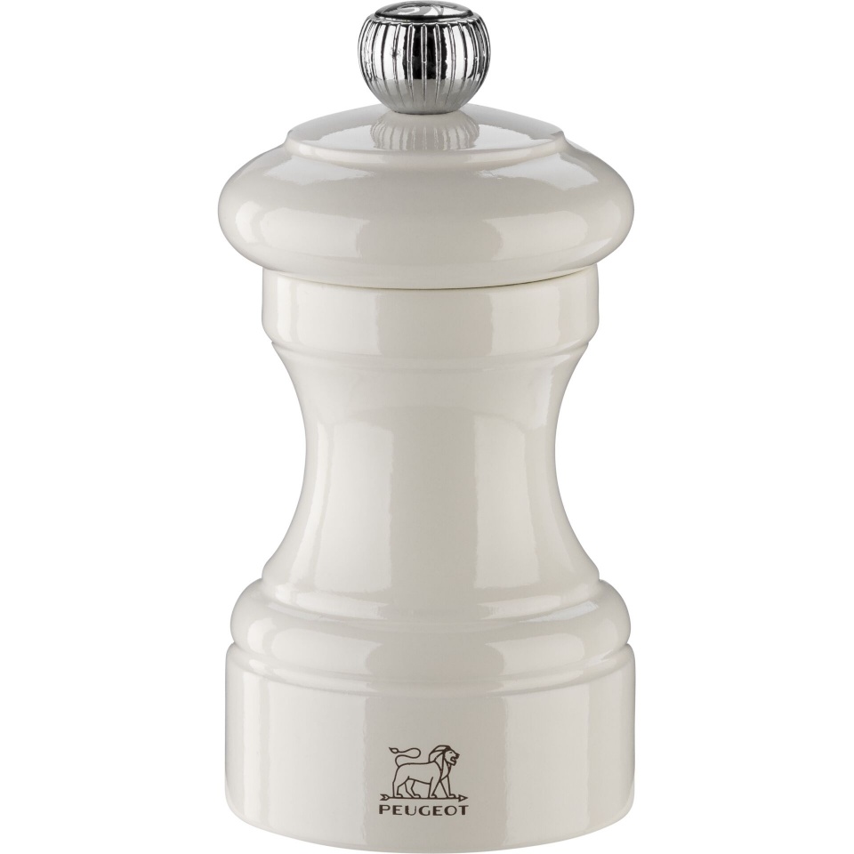 Peugeot soolaveski Bistro Salt Mill, Ivory Lacquered Wood, 10cm, valge