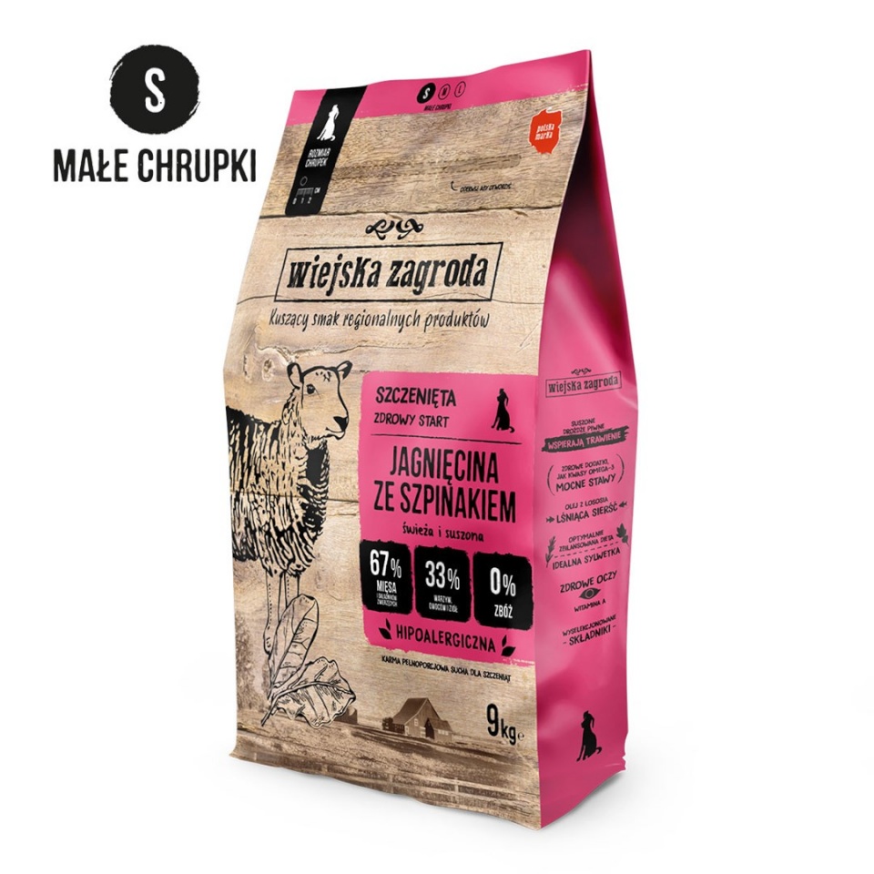 Country Farm kuivtoit koerale Rural Farm Lamb with Spinach S, 9kg