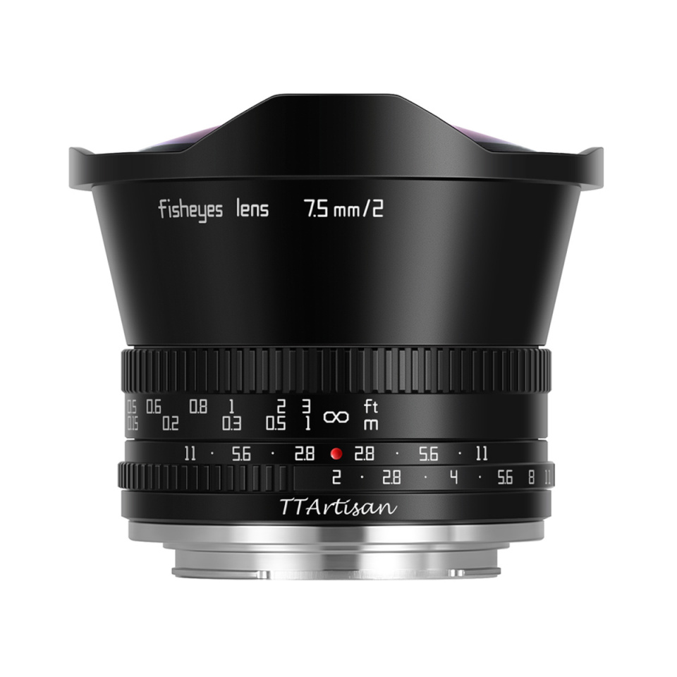 TTARTISAN 2.0/7.5 mm, Sony E-kinnitus (APS-C) must, kalasilmobjektiiv
