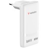 Verbatim laadija Fold n Go GaN Charger 65W 2xUSB C valge klappb.St.32355