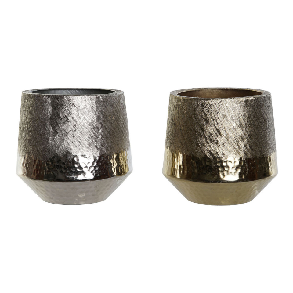 DKD Home Decor Lauakaunistus kuldne Hõbedane Romantiline 19x19x20cm 2tk