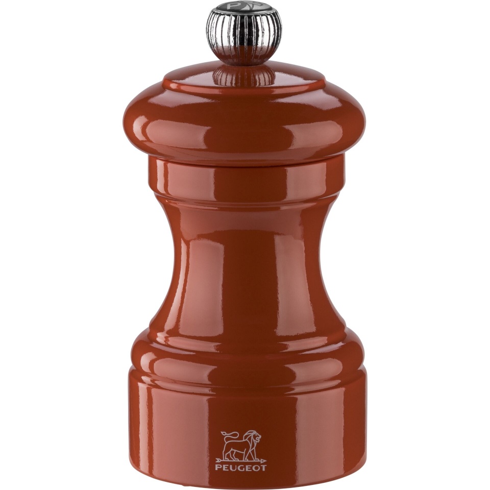 Peugeot pipraveski Bistro Pepper Mill, Terracotta Varnished Wood, 10cm, punane