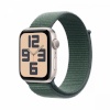 Apple Watch SE GPS 40mm Starlight Aluminium Case with Lake Green Sport Loop, hõbedane/roheline