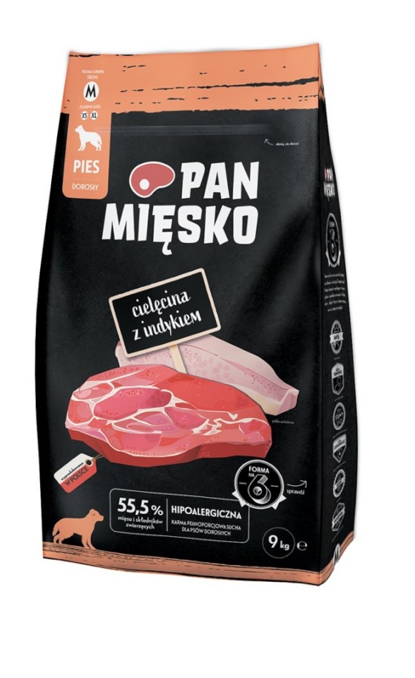 Pan Mięsko kuivtoit koerale Veal with Turkey M, 9kg