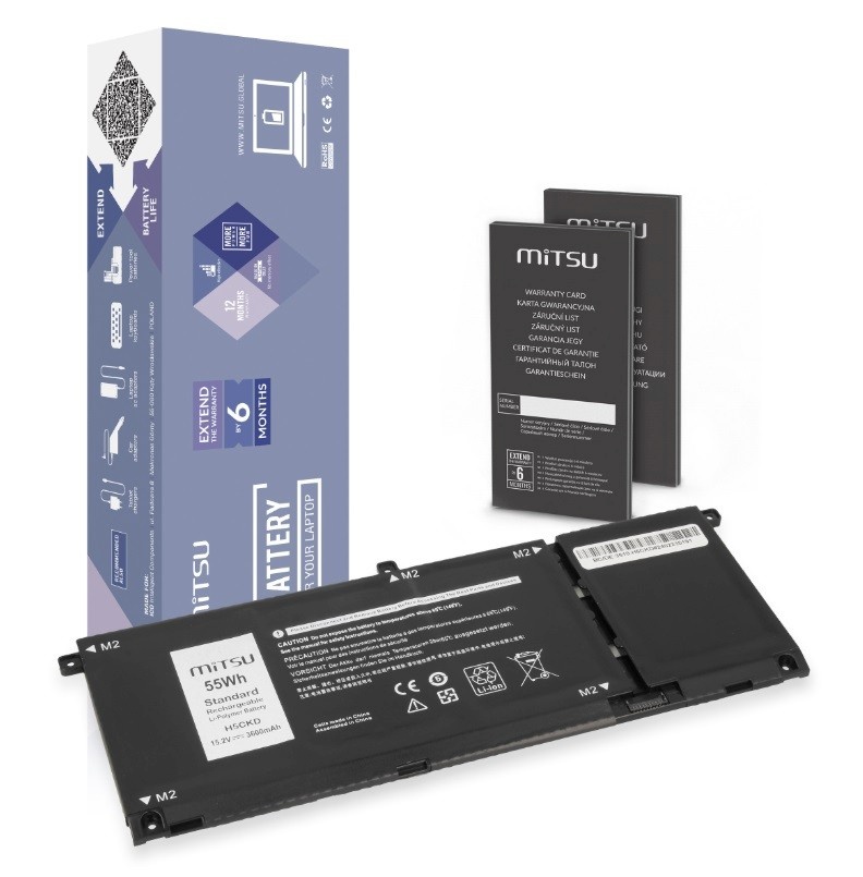 Mitsu sülearvuti aku MITSU DELL INSPIRON 3600mAh 55Wh 15,2V