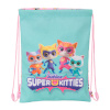 SuperKitties paeltega seljakott roosa türkiissinine 26x34x1cm