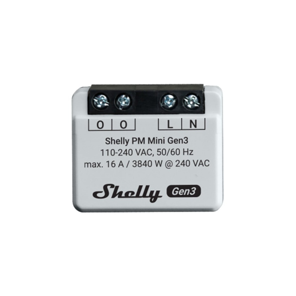 Shelly PM Mini Gen3 WiFi võimsusmõõtur, 2 tk pakis