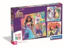 CLEMENTONI pusle Unicorn Academy, 3x48 tk, , 25325