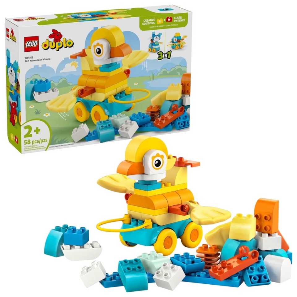 Lego klotsid DUPLO 10448 3-in-1 Animals on Wheels