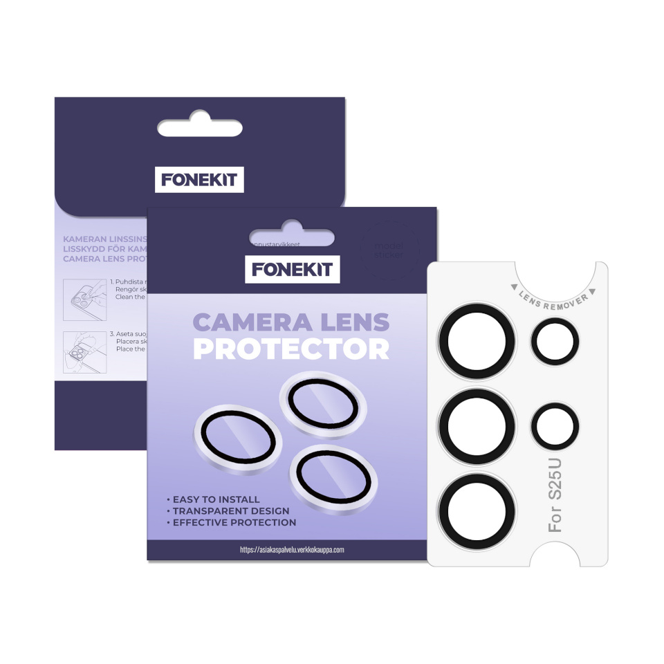 FoneKit kaamera kaitseklaas, Samsung Galaxy S25 Ultra, läbipaistev