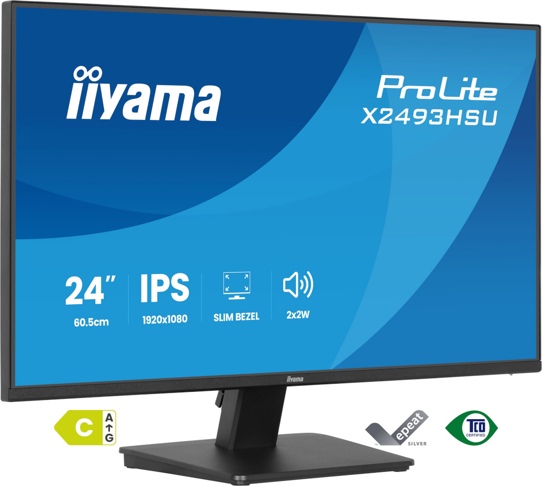 iiyama monitor 60.5cm (24") X2493HSU-B1 16:10 HDMI+DP+2xUSB IPS