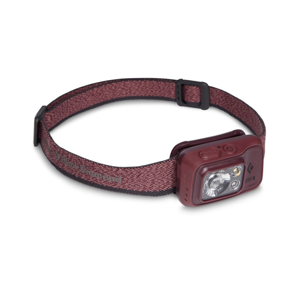 Black Diamond pealamp Spot 400-R Bordeaux Headband, punane