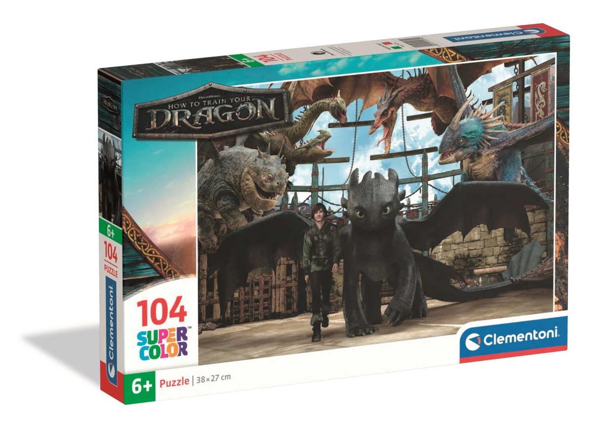 CLEMENTONI pusle How To Train Your Dragon, 104 tk, 25079