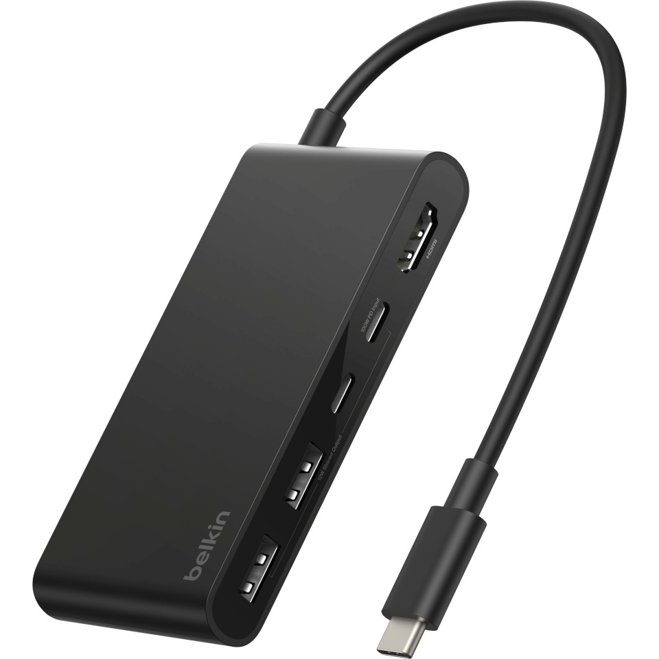 Belkin CONNECT USB-C 5-in-1 mit Dual USB-C Ports,sw. AVC022hqBK