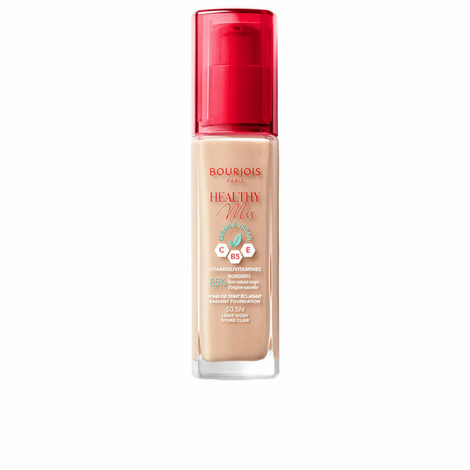 Bourjois Paris jumestuskreem Healthy Mix Clean & Vegan Radiant Foundation 30ml, 50,5N Light Ivory, naistele