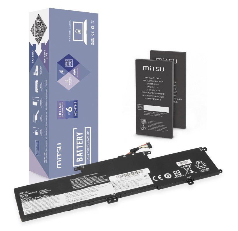 Mitsu sülearvuti aku MITSU LENOVO THINKPAD YOGA 3990mAh 44Wh 11,1V