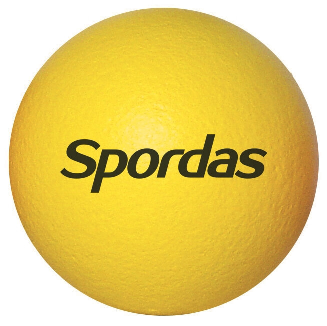 Spordas poroloonpall PVC kattega kollane 18 cm