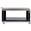 Alfa Forni laud Multifunctional Work Table 160cm x 90cm, roostevaba teras/must