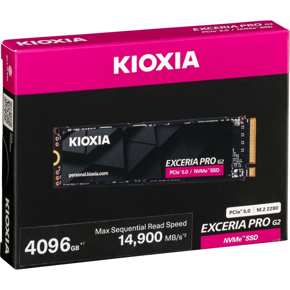 Kioxia kõvaketas SSD EXCERIA PRO G2 4TB M.2 2280 PCIe 5.0 LVE10Z4T09G8