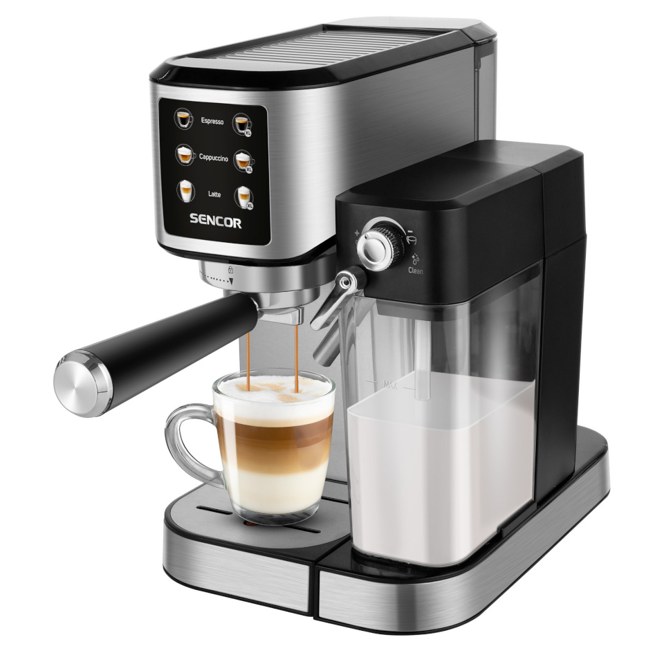 Sencor espressomasin SES4910SS Espresso Machine, roostevaba teras/must