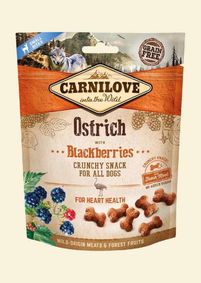 Carnilove maius koerale Fresh Crunchy Ostrich with Blackberries, 200g