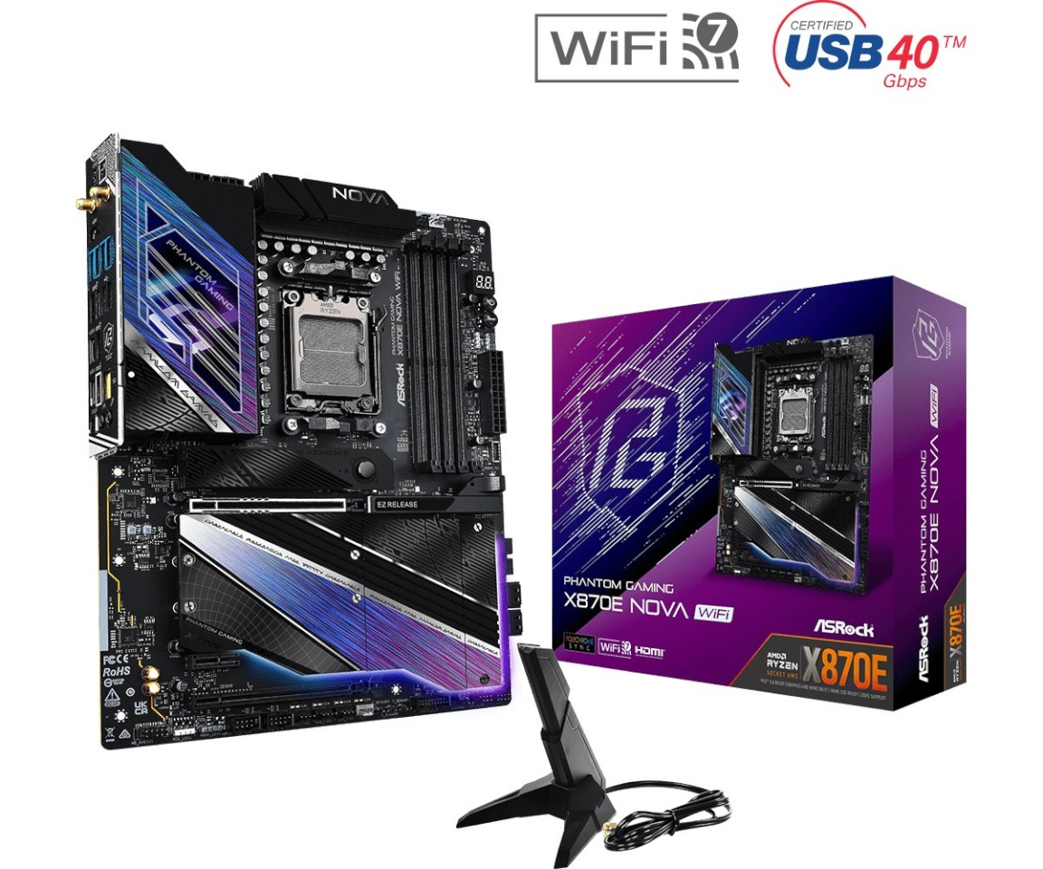 Asrock emaplaat X870 Nova WiFi AM5 ATX HDMI/USB-C DDR5