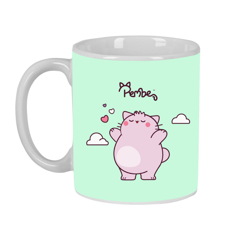 20784 suur tass Pembe The pink cat Mitmevärviline 350ml