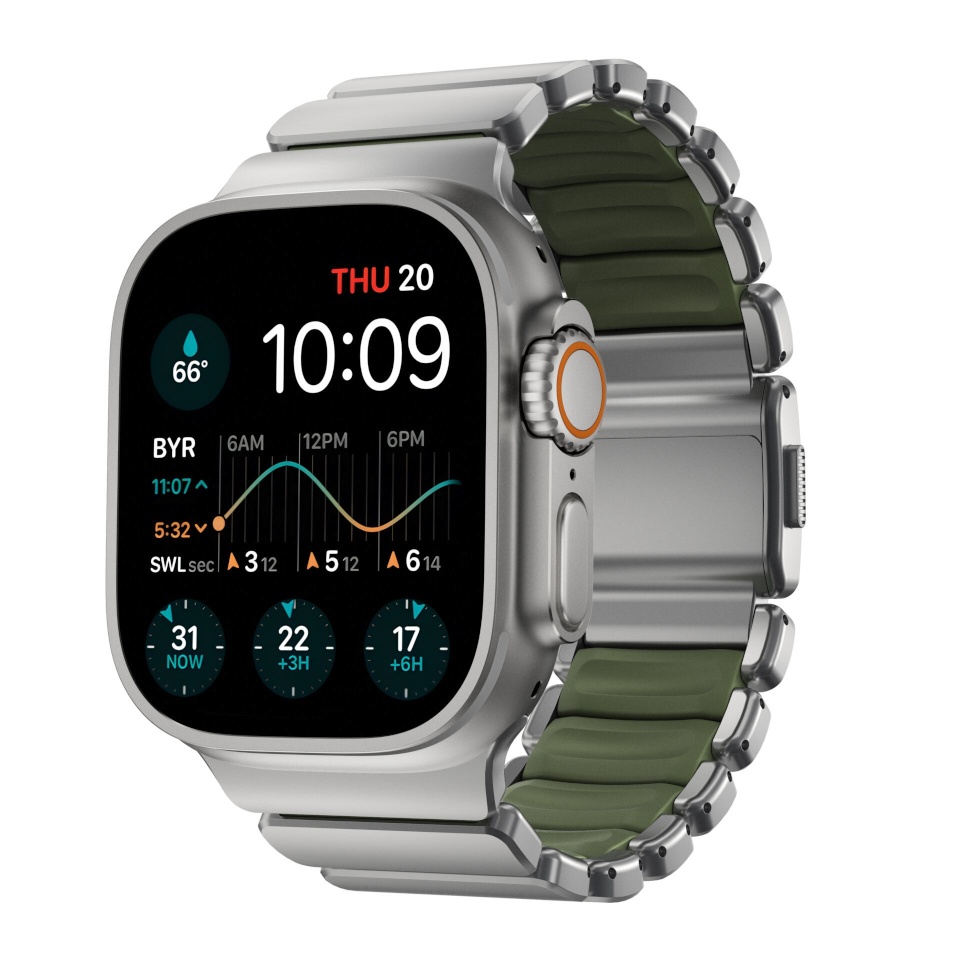 Nomad kellarihm Stratos Band Natural Titan 49mm Forest