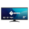 EIZO monitor 86.7cm (34,1") EV3450XC-BK 21:9 4K 2xHDMI+DP+USB-C Curv