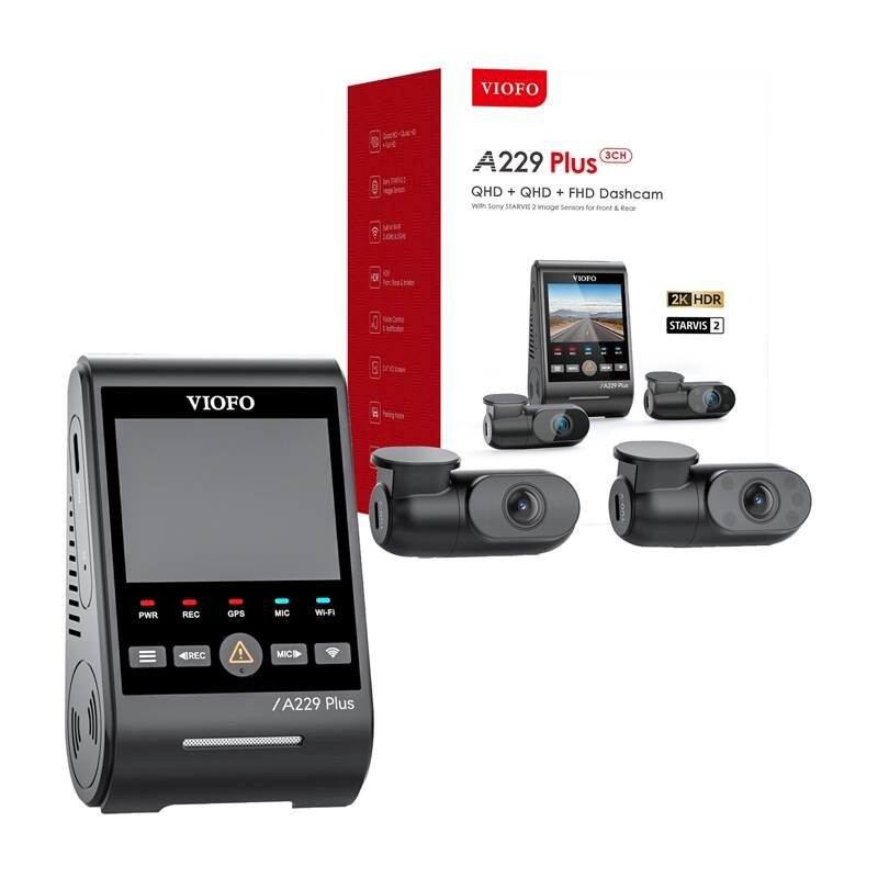 VIOFO A229 PLUS 3CH 2K + 1080p WiFi, GPS