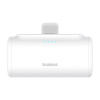 Baseus akupank Compact 5000mAh, 20W, USB-C (valge)