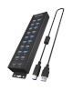 Raidsonic dokkimisalus | 20-in-1 USB HUB with power supply, on/off button and mounting brackets | IB-HUB1720-U3