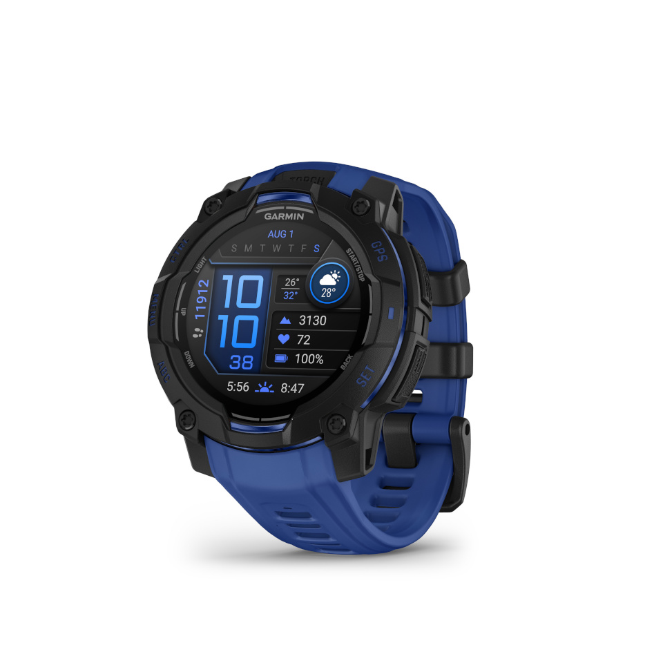 Garmin Instinct 3 spordikell, 45 mm, must / poltsinine
