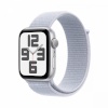 Apple Watch SE GPS 44mm Silver Aluminium Case with Blue Cloud Sport Loop, hõbedane/sinine