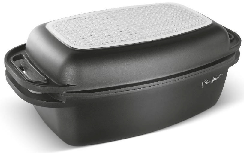 Lamart ahjuvorm koos pruunistamispanniga LT1308 Roaster, must