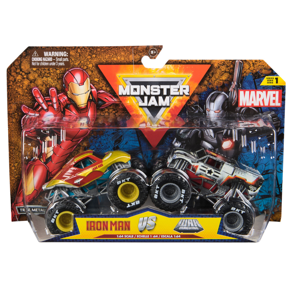 Monster Jam 2er-Pack Iron Man vs. War Machine (Maßstab 1:64)