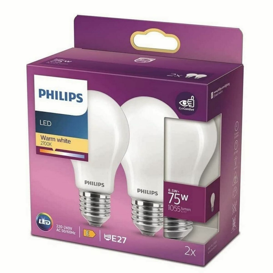 Philips LED pirn valge E27