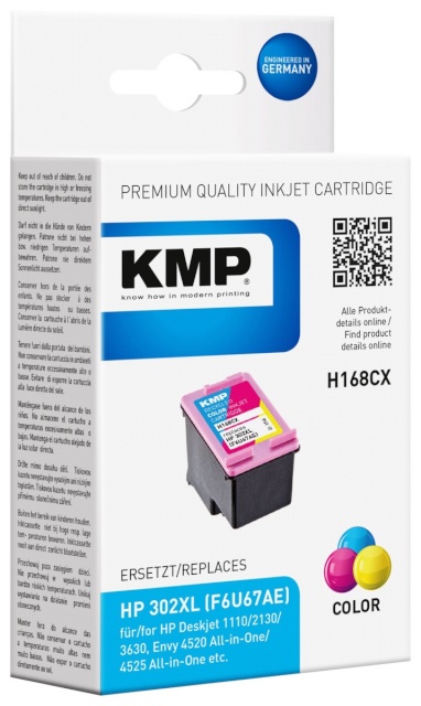 KMP tindikassett H168CX värviline asendustoode: F6U67AE